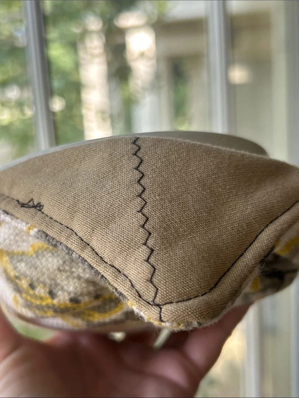 Bowl Cozy Set of 2 Hot Cold Kitchen Linens Handmade Gray Yellow Green Black
